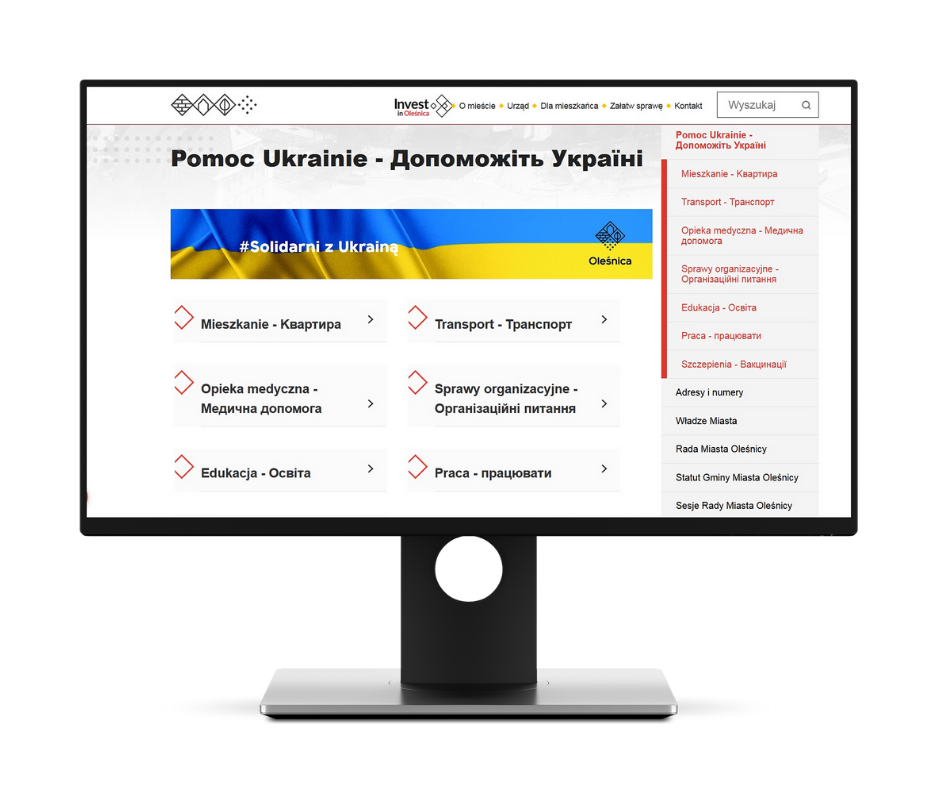 Grafika promująca stronę Urzędu Miasta Oleśnica